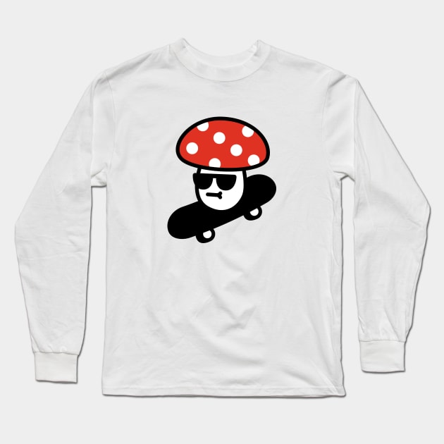 Skateboarding Fly Agaric Long Sleeve T-Shirt by imotvoksim